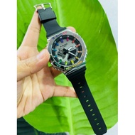 NEW DESIGN GM 2100 STEEL BLACK AND GOLD KOPI 1:1