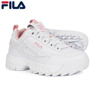 FILA Women's Disruptor 2 White Pink Sneakers (Note-One Size up)