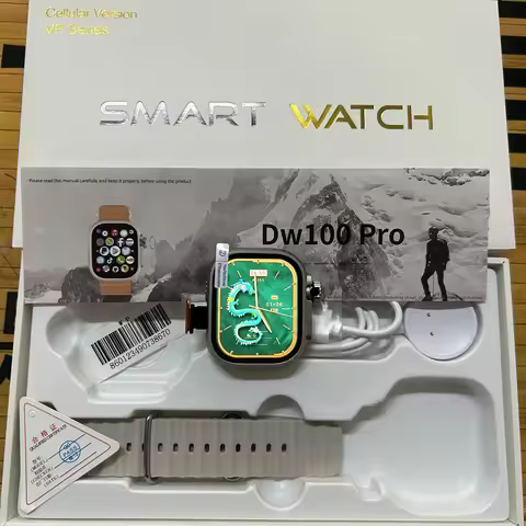 DW100 Pro Smartwatch Fingerprint unlock Touch ID 2.29inch Amoled Smart Watch Rotary Camera GPS Posit