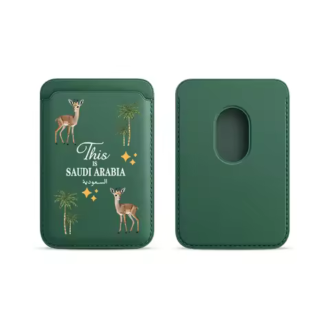 Upgrade Magnetic Saudi Arabia Deer Leather Wallet Case For MagSafe iPhone13 14 15 16 Pro 17 Coconut 
