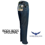 Celana Panjang Jeans Pria Model Reguler Standard - BodyBOSS JEANS - Denim Jeans Stretch Melar - Warn