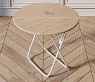 可折疊桌簡易木圓桌(原木色)(尺寸:高70CM,寬70CM)
