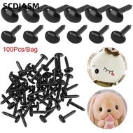 SCDJASM 100pcs/bag Stuffed Doll Eyes 4X5MM/5X7MM DIY Plastic Safety Oval Nose Animals Noses Accessor