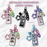 KDRAMA KOREA ACTOR PHOTOSTRIPKeychain - byeon Wooseok cha Eunwoo etc.