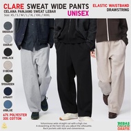 UNIQLO Clare Sweat Wide Pants Unisex Sporty Elastic Waist Wide Jogger Pants Uniqlo Sweat Pants