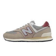 New Balance NB Casual Shoes 574 Men Women Gray Red Classic Retro Leather Couple [ACS] U574SKB-D