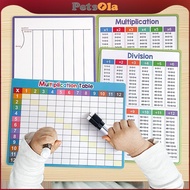[PETSOLA] 4 Pieces Times Table 8" x 11" for Kids Students Dry Erase Board for Home