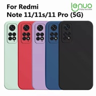 Lenuo เคสโทรศัพท์ซิลิโคนเหลวดั้งเดิมสุดหรูทรงสี่เหลี่ยมสำหรับ Xiaomi Redmi Note 12 11 Pro 11 Note 10S Note 9 8 Redmi 10 10A Note 11T Pro Plus 5G Poco X4 GT 5G กรอบหลังเนื้อนิ่มเคสลูกกวาด