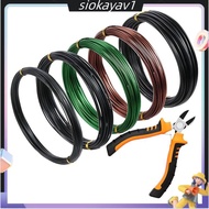 Adjustable Anodized Wire Set-5 Rolls Aluminum Bonsai Training Wire& Cutter with 160 Feet in 1/1.5/2.