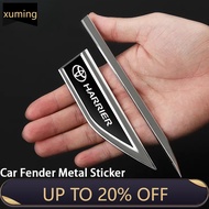XM Toyota Harrier Car Stainless Steel Car Door Fender 3D Metal Side Logo Stickers（Left And Right)  F