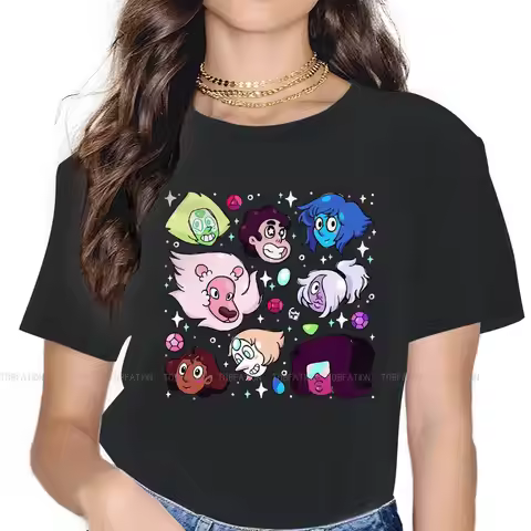 Steven Universe Animation Science Fiction 100% Cotton TShirts Crystal Gem Friends Personalize 4XL 5X