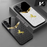 HP Casing SAMSUNG A56 Softcase SAMSUNG A56 Case Glossy Casing Shiny Glass Protector Mobile Phone Acc