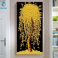 【HC】Golden Cash Cow 5D DIY Diamond Painting Golden Tree Rich Money for Home Decoration Wall Art