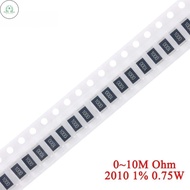 GD 50pcs 2010 SMD Resistor 1% 0.75W 0~10M 0 1 2.2 5.6 6.8 10 20 33 47 51 82 100 200 680 820 1K 2K 6.