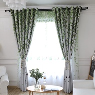 Jarlhome 2JL248 Ready Stock 1 PC Swallow and Willows Pattern  Blackout  Window Curtain  Ring Hook Rod  "Customizable”