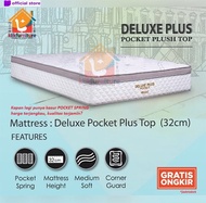 Kasur Deluxe Plus Pocket Spring 180x200 cm Central Spring Bed Murah