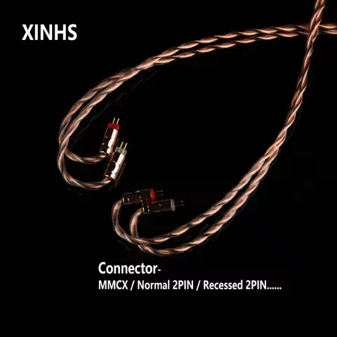 XINHS M09 4-core high-resolution Hi-Fi Headphone Upgrade Cable 7N OCC and silver plated Conductor