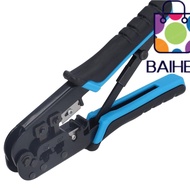 BAIHEE RJ45 Crimp Tool, Built-in Wire Cutter and Stripper 6 in 1 Modular Crimping Tool, All-in-One C