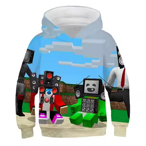 Titan Monitor Clothes Children's Pullover Long Sleeve Printing Cartoon Children's Clothing Game Spea