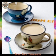 #2003  Set Cawan Kopi Seramik, Set Gabungan Teh Petang, Cawan Kopi Bunga, Cawan Kopi Gaya Jepun, Caw