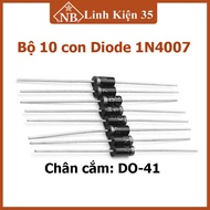 Set of 10 Diodes 1N4007 1A 1000V (DIP)