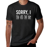 Men's cotton T-shirt Sorry I DGAF Funny guitar chords hidden message Funny guitar music gifts T-Shir