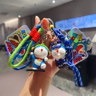 Cartoon Doraemon Car Pendant - Authentic Doraemon in Police Costume Keychain Backpack Ornament
