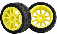 ZUQABI 4PCS Grip Tires And Wheel, for HSP, for HPI, 1:10 On-Road Speed Car RC 910-8010 rc car wheels