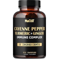 210 Pills - Capsules Organic with, Ginger, Immune Support Complex as Elderberry, Echinacea, Garlic B