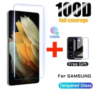 [ZINA14] 2-in-1 Tempered Glass For Samsung Galaxy S22 Note 20 S20 S21 Ultra 5G S22 S21 S20 S10 Plus Screen Protector