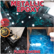 ( Metallic Epoxy Paint ) 1L METALLIC EPOXY FLOOR PAINT PROTECTIVE &amp; COATING Tiles &amp; Floor Paint / WP GREENTECH
