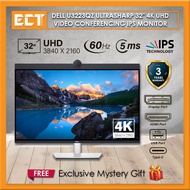 Dell U3223QZ UltraSharp 32" 4K UHD 3840 x 2160 Video Conferencing IPS Monitor with Webcam, Speakers 