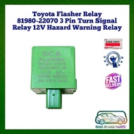Toyota Flasher Relay 81980-22070 3 Pin Turn Signal Relay 12V Hazard Warning Relay