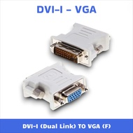 DVI-I 24+5 (Dual Link) to VGA (F) White Jack