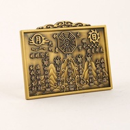 Brass Three-Dimensional Embossed Mountain Sea Town Pendant Money Fortune Town House Tai Chi Bagua Mo
