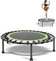 40" Mini Trampoline Fitness Trampoline Bungee Rebounder Jumping Cardio Trainer Workout for Adults Exercise