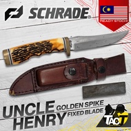 SCHRADE Uncle Henry Golden Fixed - Staglon (5" 7Cr17MoV) SCH153UH - ORIGINAL