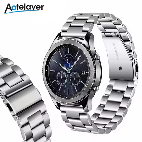 18 20 22 24mm Full Stainless Steel watch band for samsung galaxy S3 S2 Classic Strap Galaxy 42 46mm 