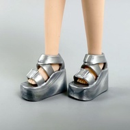 แฟชั่นพื้นเตารีดส้นสูงสำหรับตุ๊กตาบาร์บี้รองเท้าแตะรัดส้นชายรองเท้าผ้าใบสำหรับตุ๊กตา Blythe อุปกรณ์เสริมของเล่นเด็ก1/6 DIY
