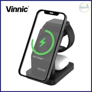 銀戰士電池 - Vinnic Ontake Magsafe 3-in-1 磁吸式 無線充電座 (iPhone, AirPods & Apple Watch)