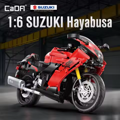 1043PCS CaDA 1:6 Scale Replica "Suzuki Hayabusa" 25th Anniversary Commemorative Edition Building Blo