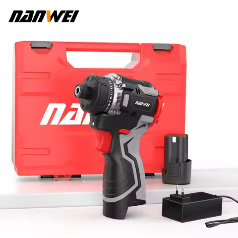 NANWEI 16.8V Lithium-ion Cordless Drill Handheld Universal Brushless Double Speed Driver Cordless Sc