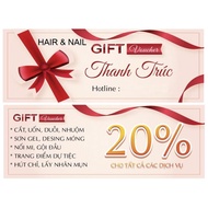 thẻ gift voucher cho spa, in nội dung theo yêu cầu, combo 100 thẻ