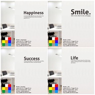 Wall Stickers Cutting Glass Sticker Cafe Resto Office Shop Room Quotes Motivational Happiness
