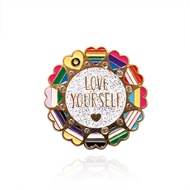 Rainbow LGBT Pride Badge Pin Gay Lesbian Brooch Colorful Equality Symbol Accessory LGBTQ Jewelry