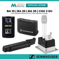 SENNHEISER BA10 BA20 BA30 RECHARGEABLE BATTERY PACKS AND CHG 2 EU TABLETOP CHARGER FOR EVOLUTION, AV