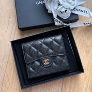 Dijual Jual NEW Chanel Trifold Wallet Black Caviar