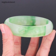 BDB Real Jadeite Natural Ice Green Jade Bangle  Bracelet For Women Gifts Girlfriend PH
