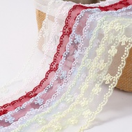 4cmx1m/roll Lace Trim Ribbon Embroidery Suitable for Packaging, Apparel, and Woven Bag Materials. De