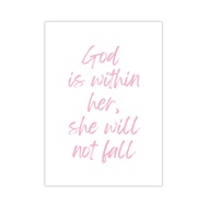 Pink Bible Verse Wall Art Bowknot Inspirational Quote Canvas Paintings Poster Girly Wall Art Living